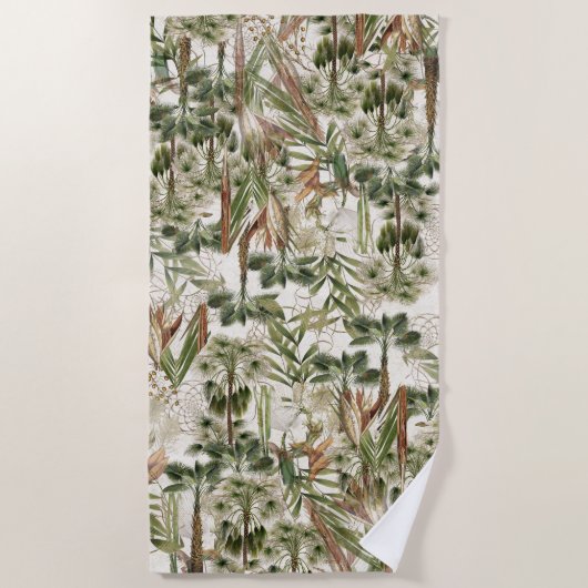 Tropisches Insel-Palme-Wedel-Badetuch Strandtuch (Vorderseite)
