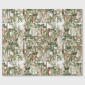 Tropisches Insel-Palme-Wedel-Packpapier Geschenkpapier (Flach)
