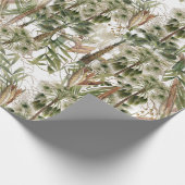 Tropisches Insel-Palme-Wedel-Packpapier Geschenkpapier (Ecke)