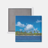 Tropisches Inselparadies mit Palmen  Magnet (Vorderseite/Rückseite)