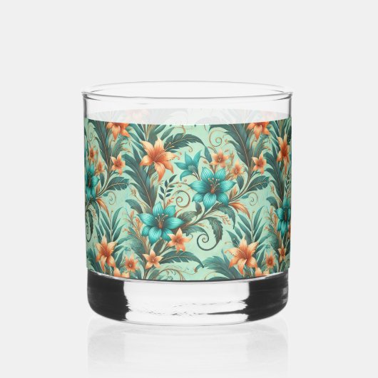 Tropisches Iridescence Rocks Glas (Vorderseite)