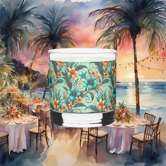 Tropisches Iridescence Rocks Glas