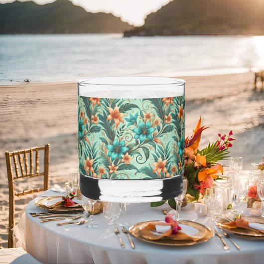 Tropisches Iridescence Rocks Glas