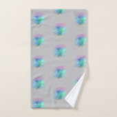 TROPISCHES IRIDESCENT PALM GRAU BADEZIMMER TOWEL S BADHANDTUCH SET (Handtuch)
