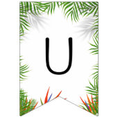 Tropisches Jagdbanner mit grünen Palmen und Vibrat Wimpelkette (Zweite Fahne)