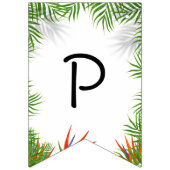 Tropisches Jagdbanner mit grünen Palmen und Vibrat Wimpelkette (Erste Fahne)