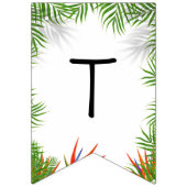 Tropisches Jagdbanner mit grünen Palmen und Vibrat Wimpelkette (Dritte Fahne)