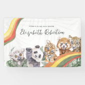 Tropisches Jungle Baby | Babydusche Banner (Horizontal)