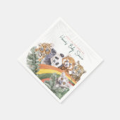 Tropisches Jungle Baby | Babydusche Serviette (Ecke)