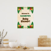 Tropisches Jungle Baby Dusche Begrüßungszeichen Poster (Küche)