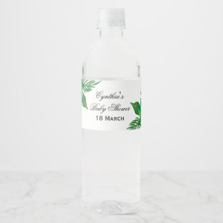 Tropisches Jungle Baby Dusche Wasserflasche Wrappe Wasserflaschenetikett