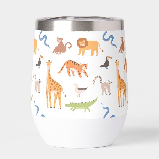 Tropisches Jungle Safari Muster (Rückseite)