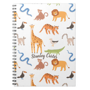 Tropisches Jungle Safari Muster Notizblock