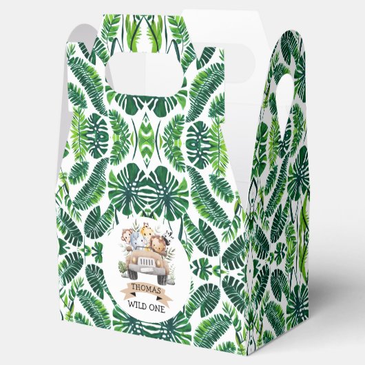 Tropisches Jungle Safari Party Geschenkschachtel (Geöffnet)