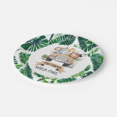 Tropisches Jungle Safari Party Pappteller (Schrägansicht)