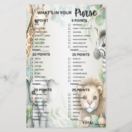 Tropisches Jungle Safari Tiere Grüne Blätter Party