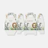 Tropisches Jungle Safari Tiere Grüne Blätter Party Geschenkschachtel (Ungefaltet)