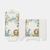 Tropisches Jungle Safari Tiere Grüne Blätter Party Geschenkschachtel (Ungefaltet)