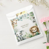 Tropisches Jungle Safari Tiere Grüne Blätter Party Geschenktütchen (Versiegelt)