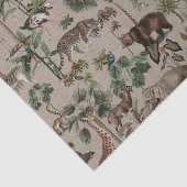 Tropisches Jungle Safari-Tiermuster Seidenpapier (Ausschnitt)