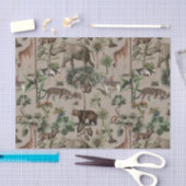 Tropisches Jungle Safari-Tiermuster Seidenpapier (Handwerk)