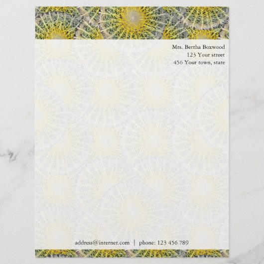 Tropisches Kaktus-Foto-kundenspezifische Adresse Briefkopf (Vorderseite)