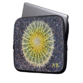 Tropisches Kaktus-Kies-Grün-Gelb irgendwelche Laptopschutzhülle (Vorderseite Links)