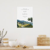 Tropisches karibisches Hochzeits-Willkommensschild Poster (Küche)