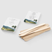 Tropisches karibisches Hochzeitsprogramm-Handfäche Fächer (Non-assembled)