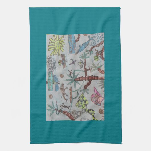 Tropisches Kinderteetuch Geschirrtuch (Vertikal)