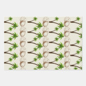Tropisches Kokosbaum-Geschenkpapier Geschenkpapier Set (Vorderseite 2)