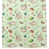 Tropisches Kokosnuss-Trägheits-Muster Duschvorhang (Vorderseite)