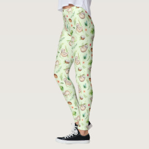 Tropisches Kokosnuss-Trägheits-Muster Leggings
