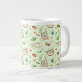 Tropisches Kokosnussmuster Jumbo-Tasse (Vorderseite Rechts)