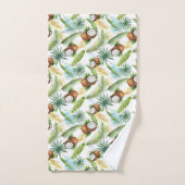 tropisches Kokospalmenmuster Badhandtuch Set (Handtuch)