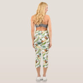tropisches Kokospalmenmuster Capri Leggings (Rückseite)