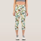 tropisches Kokospalmenmuster Capri Leggings (Vorderseite)