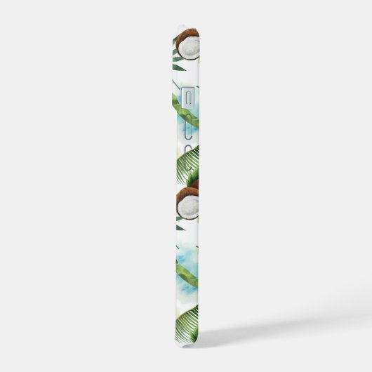tropisches Kokospalmenmuster iPhone 15 Hülle (Linke Seite)