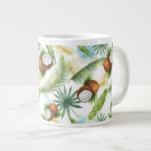 tropisches Kokospalmenmuster Jumbo-Tasse (Vorderseite Rechts)