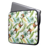 tropisches Kokospalmenmuster Laptopschutzhülle (Vorderseite Links)