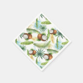 tropisches Kokospalmenmuster Serviette (Ecke)