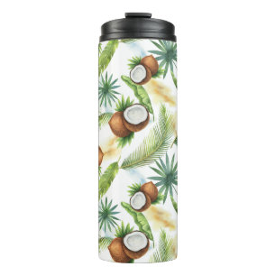 tropisches Kokospalmenmuster Thermosbecher