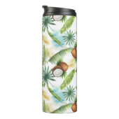 tropisches Kokospalmenmuster Thermosbecher (Nach rechts gedreht)