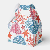 Tropisches Korallen- und Seesternmuster Geschenkschachtel (Rückseite)