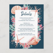 Tropisches Korallenriff | Angaben zur Hochzeit am Begleitkarte (Vorderseite)