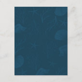 Tropisches Korallenriff | Angaben zur Hochzeit am Begleitkarte (Rückseite)