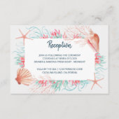 Tropisches Korallenriff | Beach Wedding Empfang Begleitkarte (Vorderseite)
