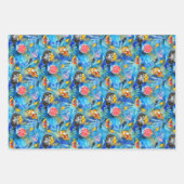 Tropisches Korallenriff Fisch Aquarellpapier Geschenkpapier Set (Vorderseite 3)