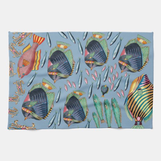 Tropisches Korallenriff Geschirrtuch (Horizontal)