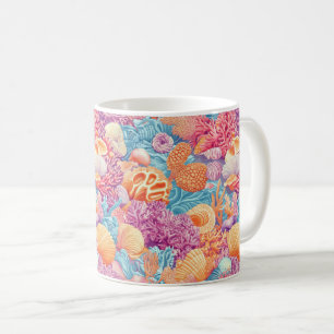 Tropisches Korallenriff Türkis Lavendel Marine Kaffeetasse